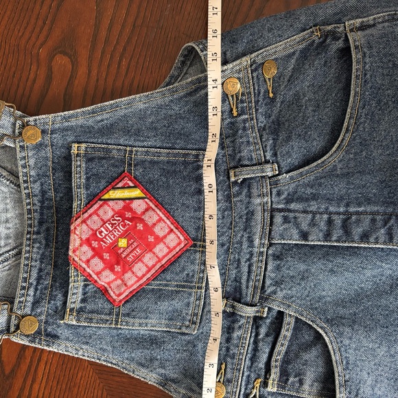 Rare vintage Guess by Georges Marciano denim overalls size small - Picture 7 of 8